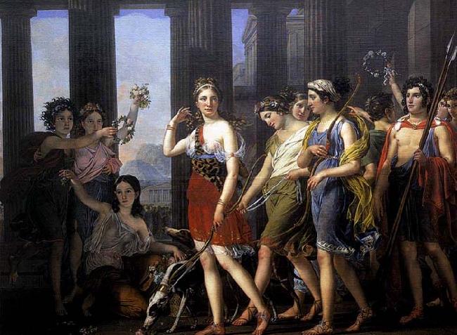 Joseph Paelinck The Fair Anthia Leading her Companions to the Temple of Diana in Ephesus oil painting image
